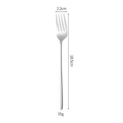 Zhishi 304 Stainless Steel Long Handle Spoon & Fork Set