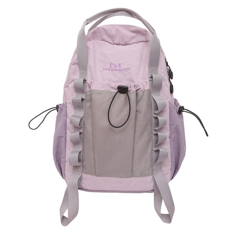 Contrast Color Backpack Student Travel Lightweight Backpack Large Capacity Backpack