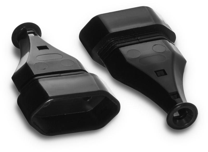 Flat Plug Socket 2.5A 250V Detachable Black - Vt-301-0075