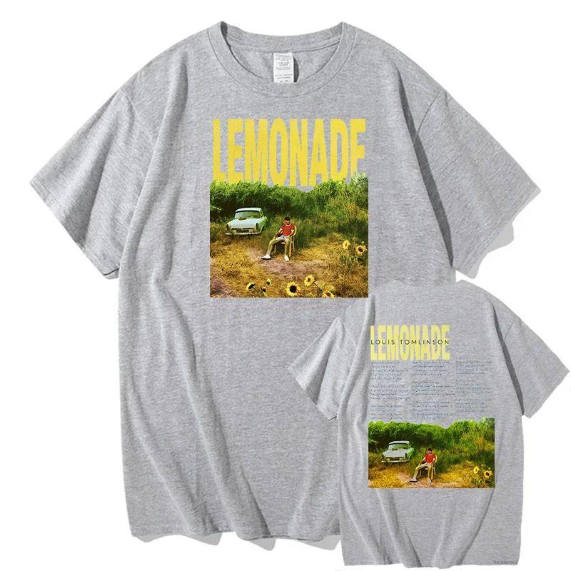 Vintage Fashion Hip Hop Oversized Cotton T-shirts Louis Tomlinson Lemonade Tour 2025 Merch T Shirts Men's Women Rock Streetwear