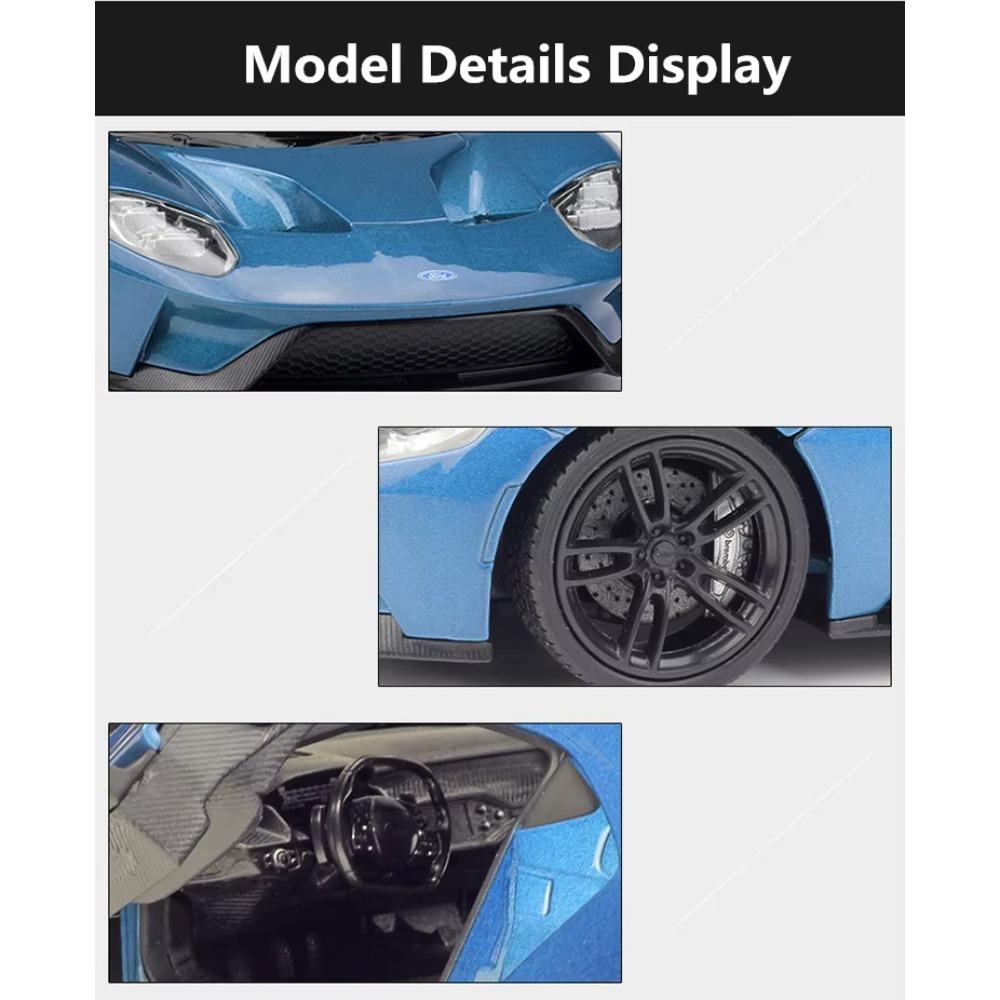 Welly 1/24 Ford GT 2017 Supersportwagen Legierungsauto Modell Diecast Spielzeugfahrzeuge Simulation Hobbys Sammlerauto Spielzeug Kinder Geburtstagsgeschenk