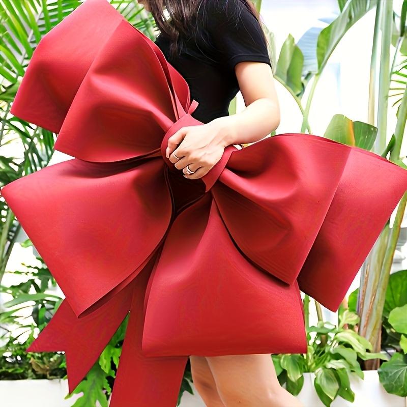 XL Red EVA Bow Decor. For Christmas, weddings, birthdays. Featherless, versatile, perfect gift. Shop now!