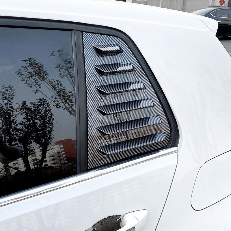 Für VW Zubehör Golf 7 7.5 MK7 MK7.5 GTI R GTD 2013-2019 Auto Heckscheibe Jalousie Lüftungsschlitze Windschutzscheiben-Dekorationsabdeckung