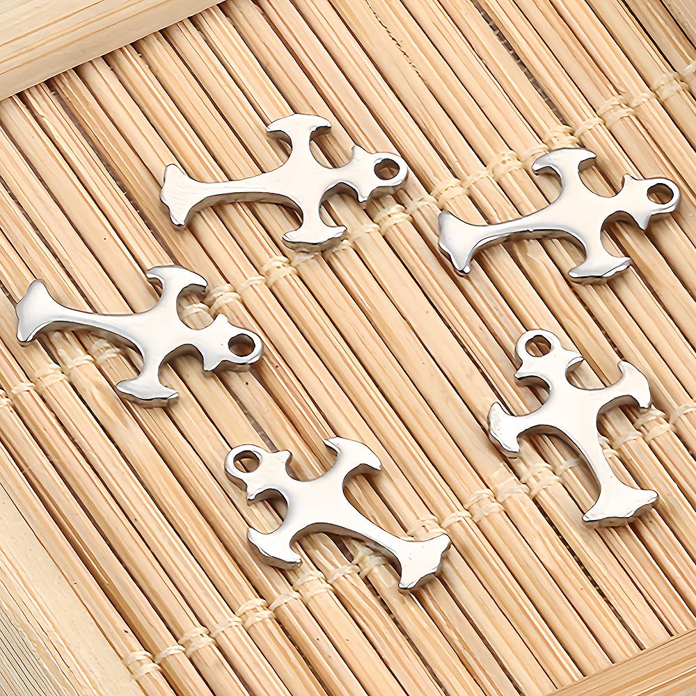 20pcs Stainless Steel Charm Cross Pendants for DIY Necklace Earrings Bracelet Jewelry Making Hip Hop Crosses Pendant Accessories