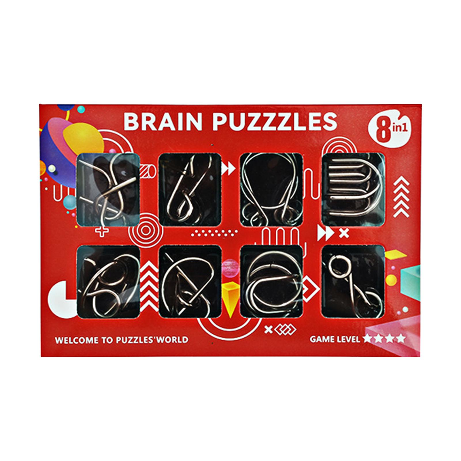 

Wire Puzzle With Color Box, Brain Teaser, Solve Iron Rings, Unlock Game, Chinese Ring Toy, Party Gift, Challenge For Children And Adults. One Size червоний