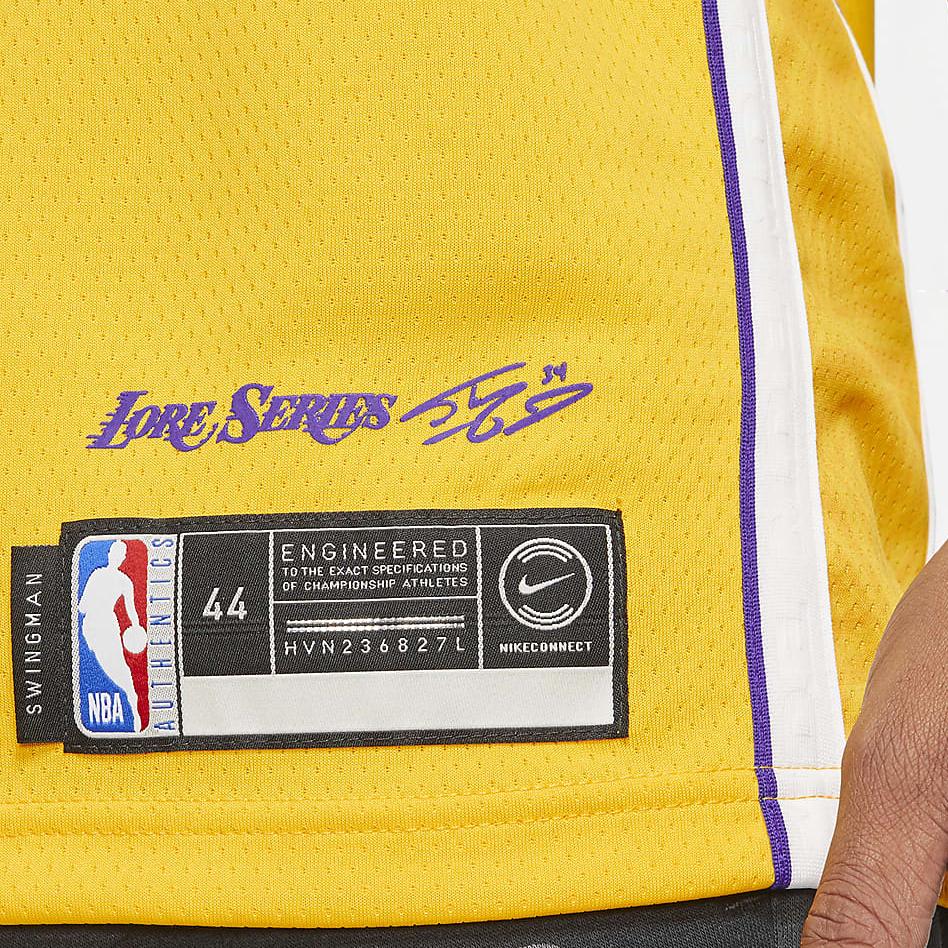 Nike NBA City Edition Fan Jersey 2019-2020 Season Unisex Tops Yellow AV4646-732