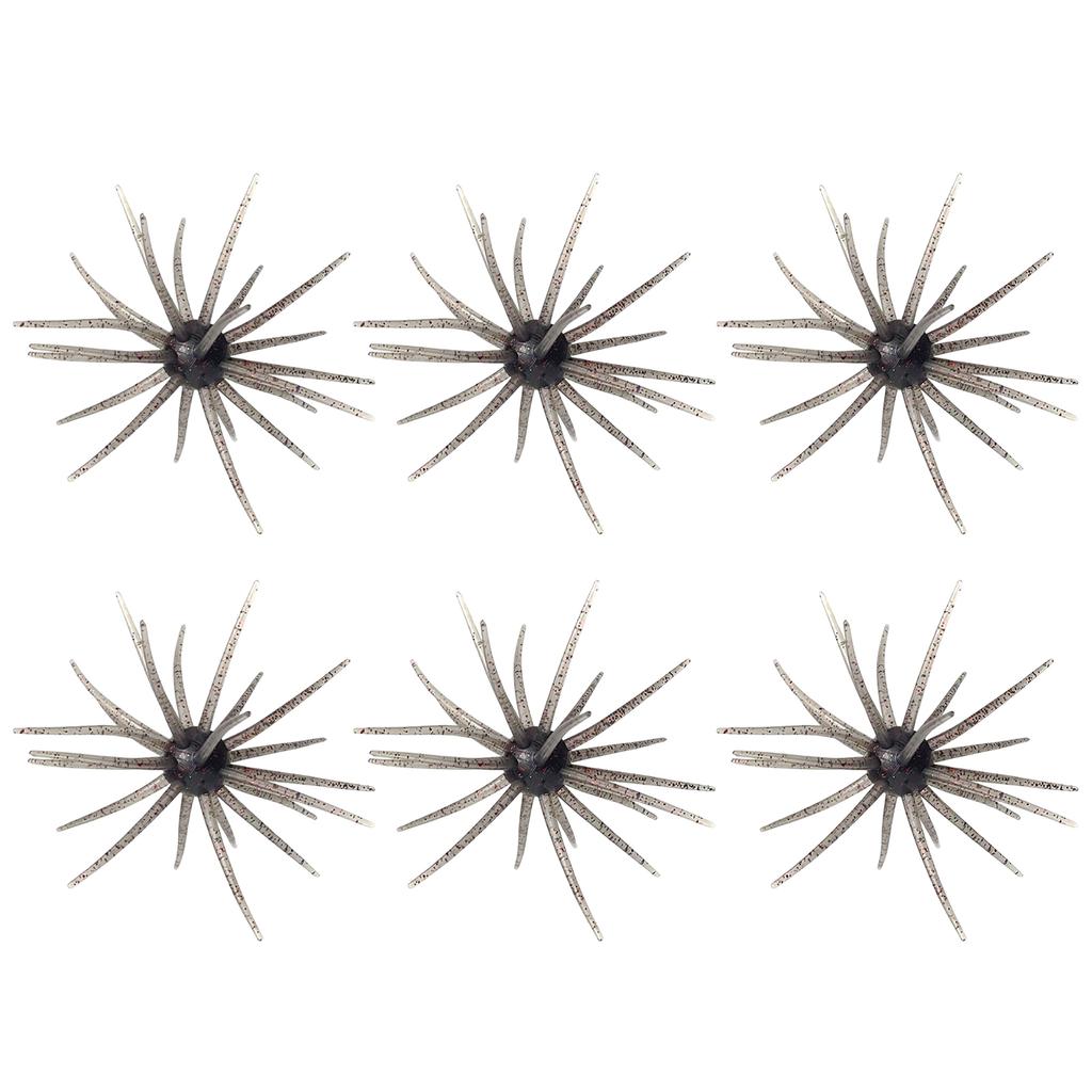 6pcs TPE Sea Urchin Soft Fishing , Floating Soft for Trout, Tackle Bag Included