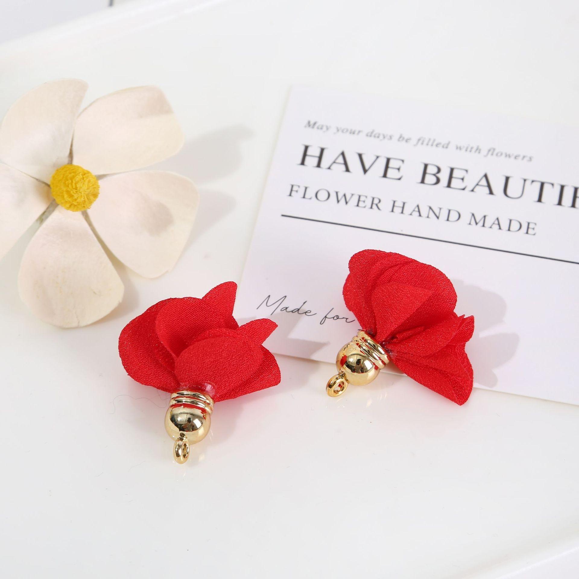 

10 Pieces Of Flower-shaped Accessories, Decorative Items, Fabric DIY Accessory Bags And Hanging Pieces one size белый