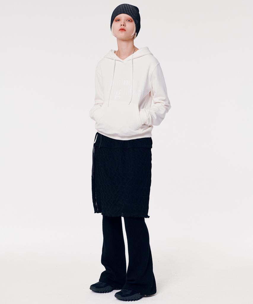 Leoninghai Shirred Layered Top Skirt [Black]