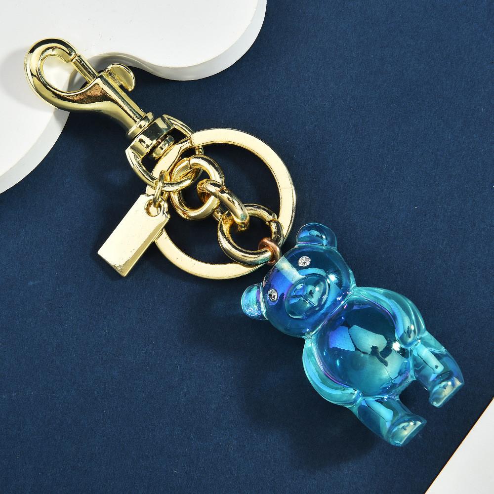 Style 3d Bear Keychain With Electroplated Metal For Bag Decoration