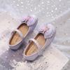 Girls Leather Shoes for Party Wedding Fashion Children Rhinestone Performance Shoes with Bow-knot Kids Cartoon Princess Shoes