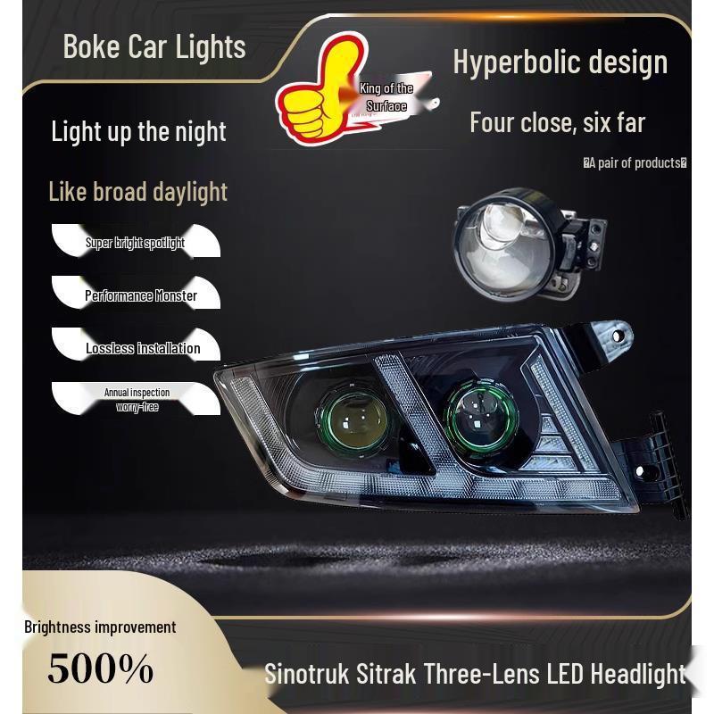 Sinotruk Sitrak C7H Ultra-Bright Three-Lens LED Headlight Assembly
