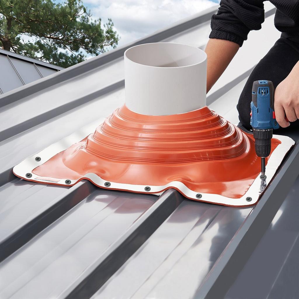 Metalltakrörsgenomföring Stövel Passar 10"-18" Rör Högtemperatur Flexibel Silikon