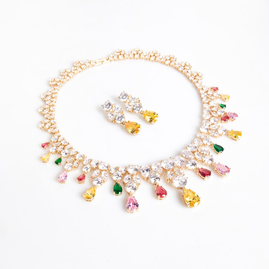 European and American Luxury Bridal Jewelry Set Necklace Casual Simple Chain Jewelry