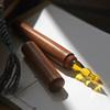 SeventyTwo Handmade Glass Dip Pen with Wooden Calligraphy Writing Pen with Glass Nib Handle, (Brown)