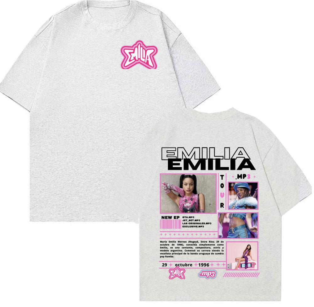 Singer Emilia Mernes MP3 Tour 2025 Graphic T Shirt Men Women Fashion Aesthetic High Street T-shirts Casual O-Neck Cotton T-shirt
