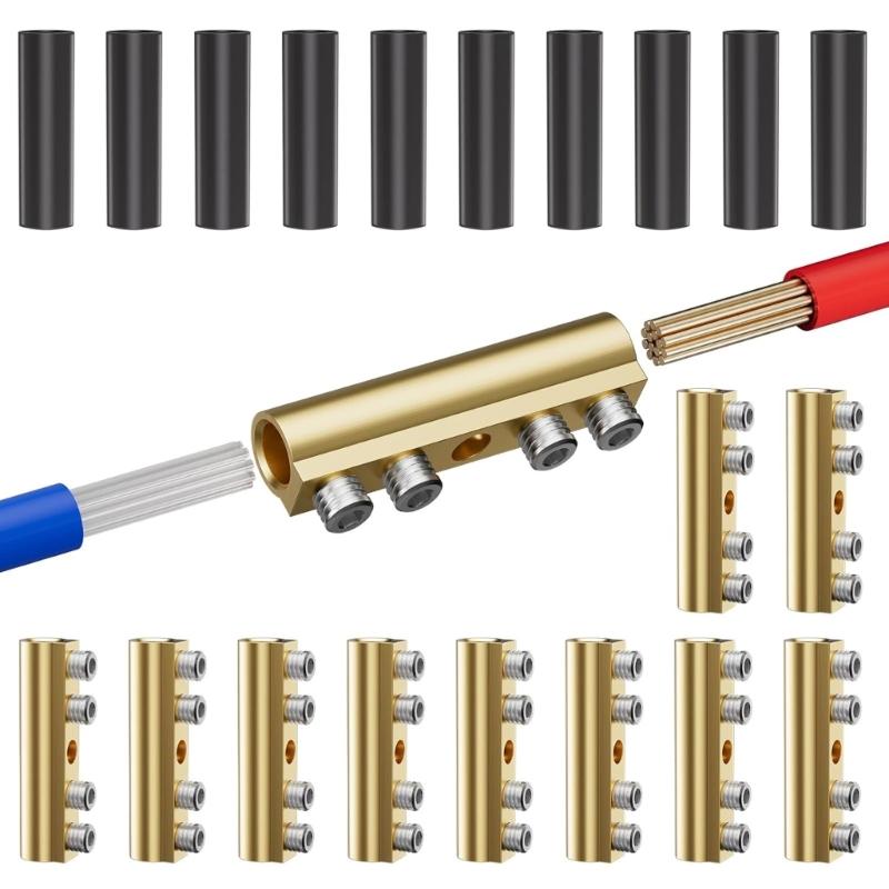 80A Brasses Wire Terminal Connectors for 10 6 AWG Cables Perfect for Automotive Marine Solar Industrial DIY Applications