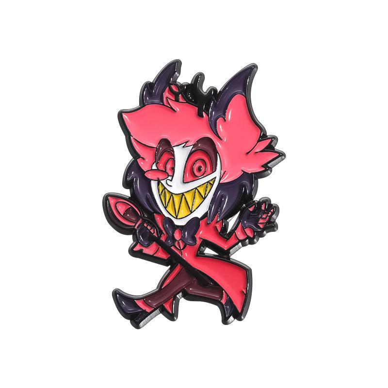 

Милый металлический значок с изображением персонажа из мультфильма «Телевидение/кино» — брошь из сплава с изображением персонажа из «Horror Inn», лакированная булавка, аксессуар для украшения