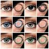 1 par de lentes coloridas para olhos, cor de cisne, lentes de contato azuis cosméticas, lentes de cor natural, lentes de contato coloridas anuais