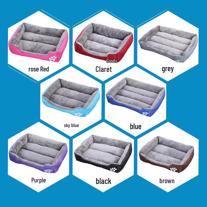 Candy Color Multi-Size Pet Bed: Cozy Four-Season Spot for Cats & Dogs