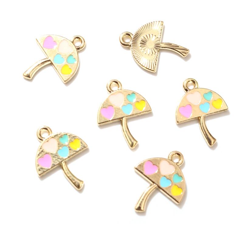 

10pcs Enamel Mushroom Charms Pendant DIY Jewelry Making Accessories for Earring Bracelet Necklace Finding Craft Supplies