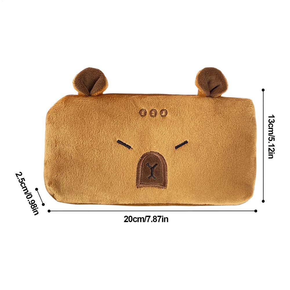 Pencil Cases Cute Capibala Plush Pencil Case Large Capacity Pencil Pouch Capybara Office Storage Bag Stationery School Supplies