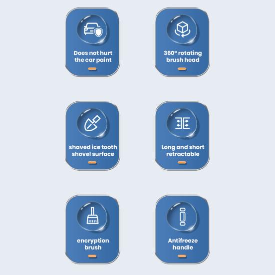 Car Snow Brush And Ice Scraper Brush Extendable Snow Shovel Ergonomic Foam Grip Snow Remove Broom for Windshield & Window Cleaning