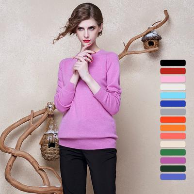 Womens 100% Cashmere Crewneck Pullover Sweater