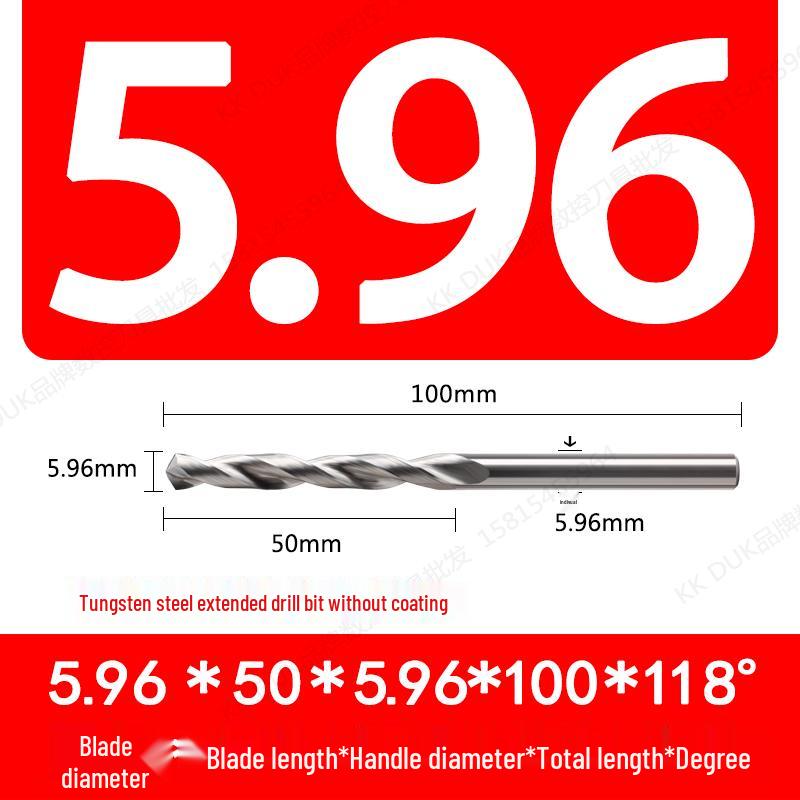Straight Shank Solid Carbide Drill Bit Set (5.91–5.99mm)
