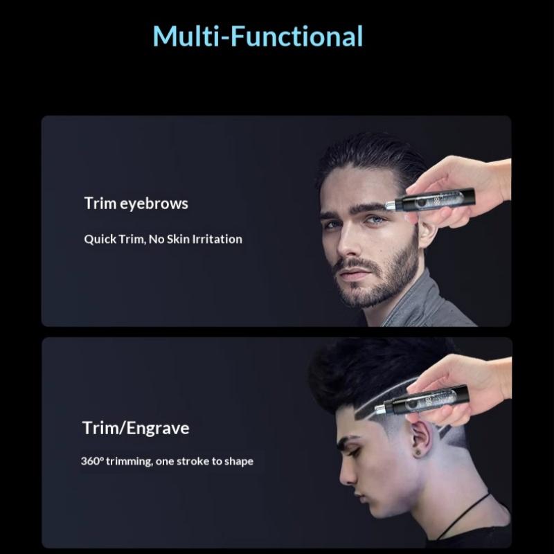 Portable Nose Ear Hair Trimmer Electric Clipper for Men Women Rechargeable Painless Hair Removal Kit