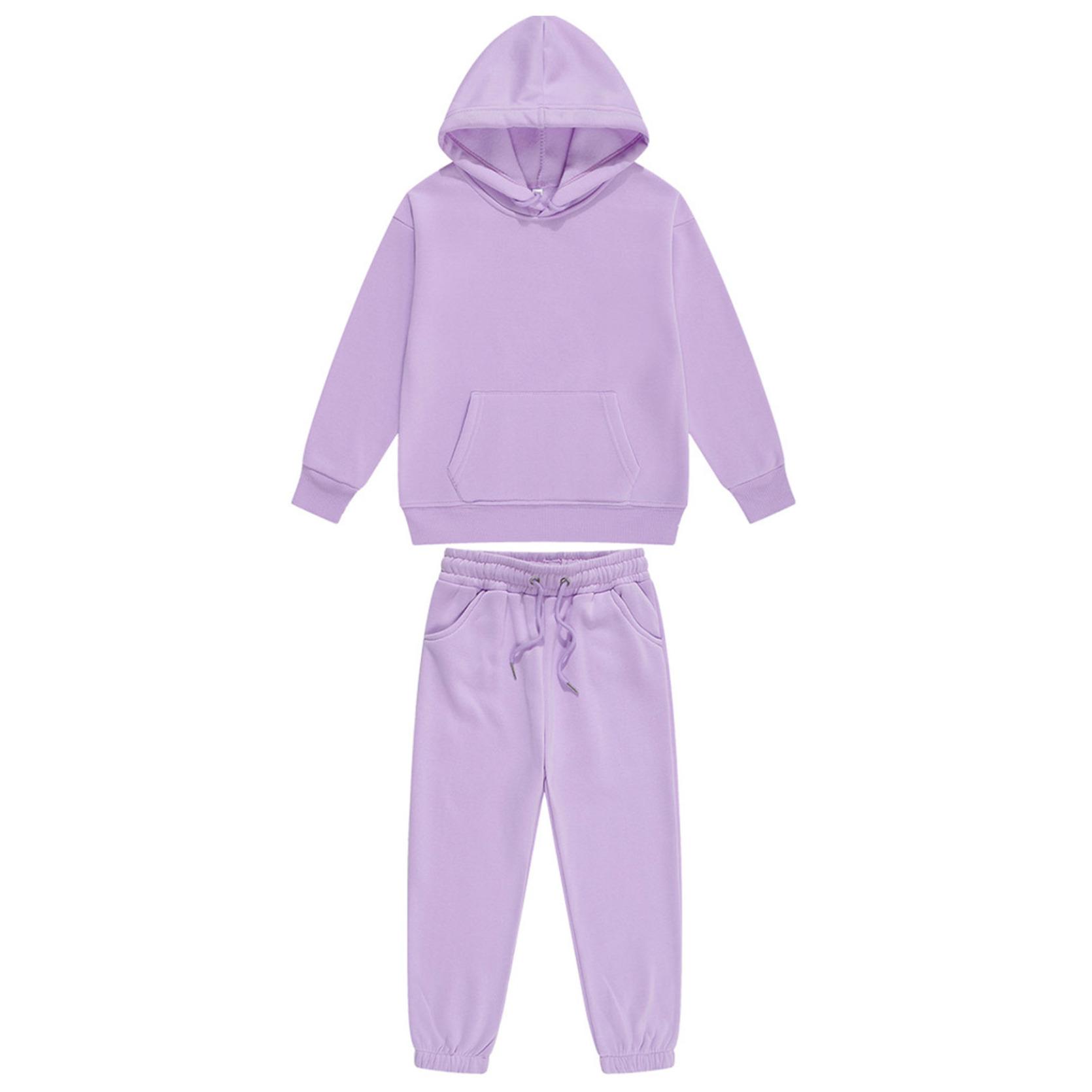 Survêtement Enfant 2 Pièces Unisexe - Sweat à Capuche Et Pantalon - Pour Sport Et Loisirs Automne-hiver