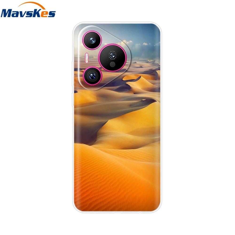 For Huawei Pura 70 Case Cute Cartoon Painted Cover Clear TPU Phone Cases For Huawei Pura 70 Pro+ Plus Pure70 70Pro Soft Fundas