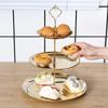 Mehrschichtiger Kuchenständer aus Edelstahl Cupcake-Halter Dessert-Frucht-Snack-Tablett Hochzeits-Geburtstags-Babyparty-Partydeko