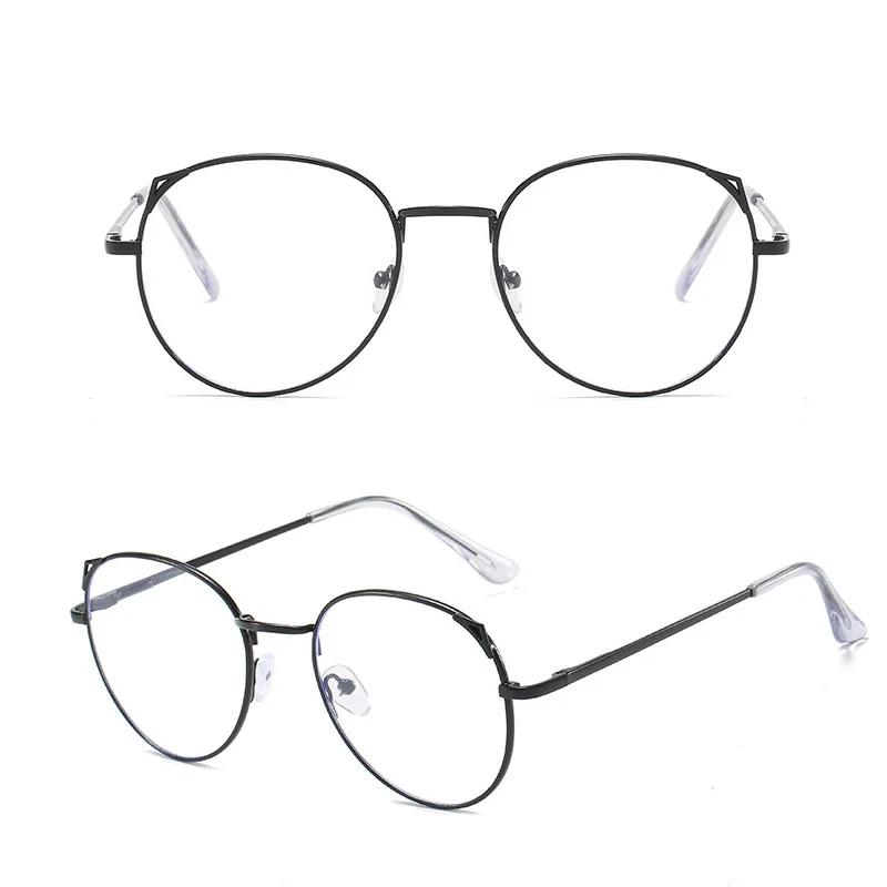 

Luxury Oversized Myopia Glasses Anti-Blue Light Eyewear Women Cute Cat Ear Metal Frame Prescription Eyewear Diopter -1.0 To -6.0 0