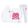 Autunno 2024 Set Felpe con Cappuccio da Donna Manica Lunga Felpe con Cappuccio+Pantaloni Sportivi Casual a Vita Alta con Coulisse Set 2 Pezzi Y2K