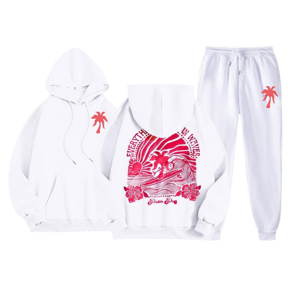 Autunno 2024 Set Felpe con Cappuccio da Donna Manica Lunga Felpe con Cappuccio+Pantaloni Sportivi Casual a Vita Alta con Coulisse Set 2 Pezzi Y2K