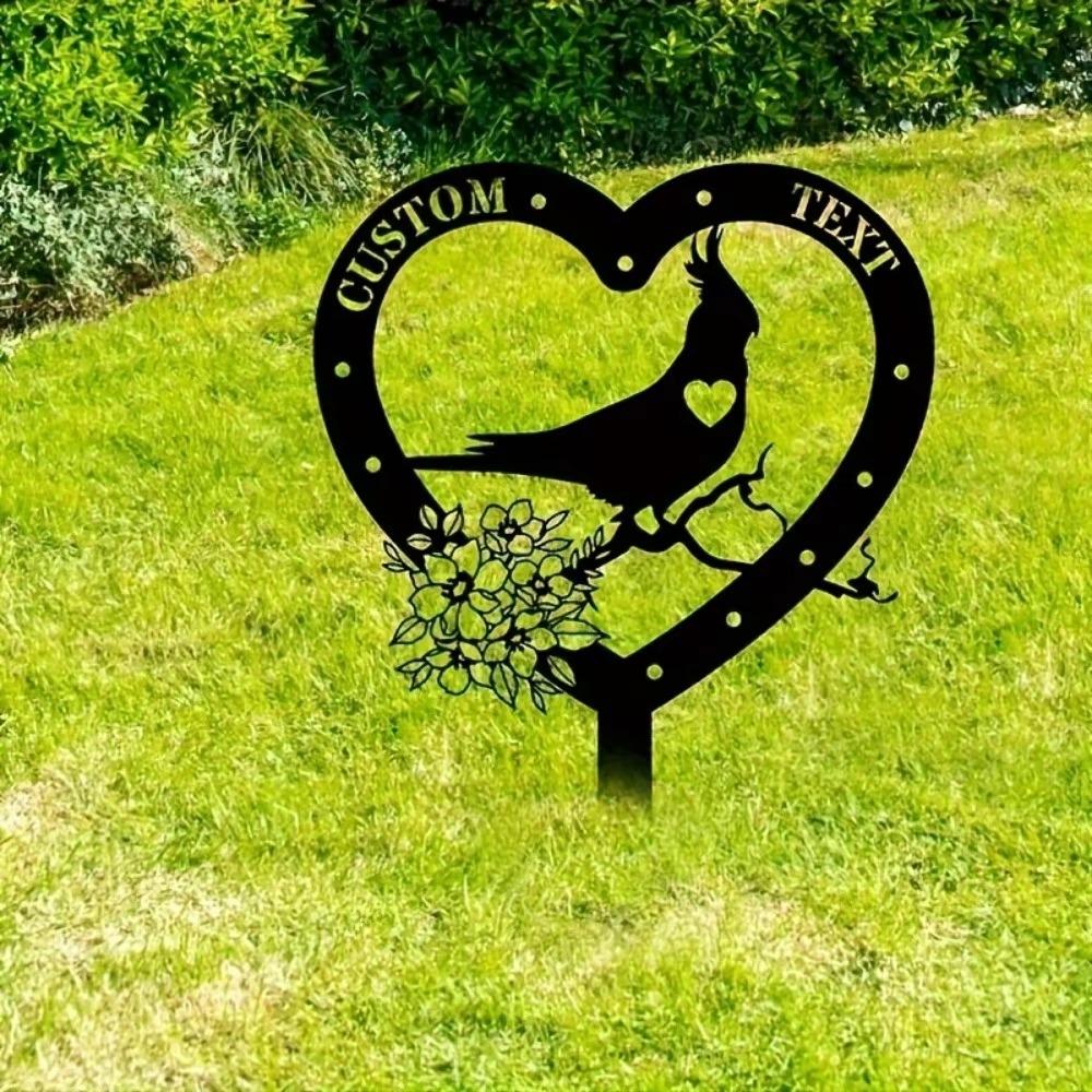 Unrivaled Customizable Bird Shaped Garden Stake Laser Engraved Metal Yard Home Outdoor Decor Wedding
