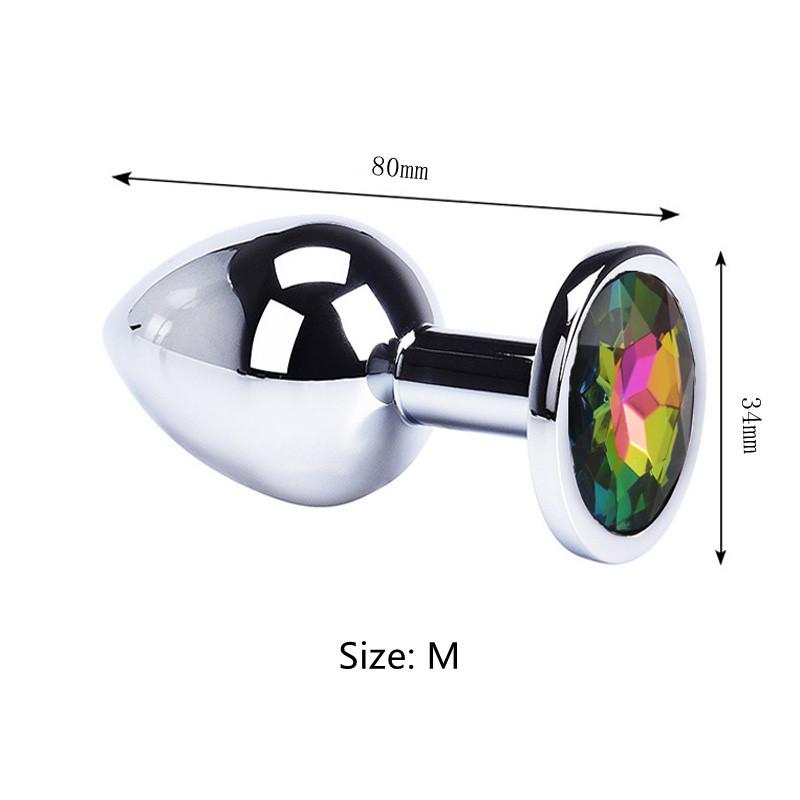 Edelstein Kristall Schmuck Runder Anal Plug Sexspielzeug Metall Edelstahl Hintern Kleiner Schwanz Schwule und lesbische Paare Glatter Dildo Anal