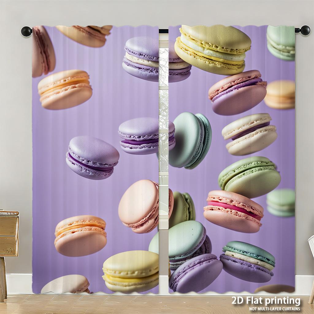 Piece Set High Definition Digital Printed Curtainsautumncolorfulsquirrelwithmapleleavespineconesforeststylehome Decoration Curtain Polyester Washable