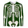 Summer Round Neck 3D Skull Pattern Printed Top, Fashionable and Casual Men's Long Sleeved T-shirts
