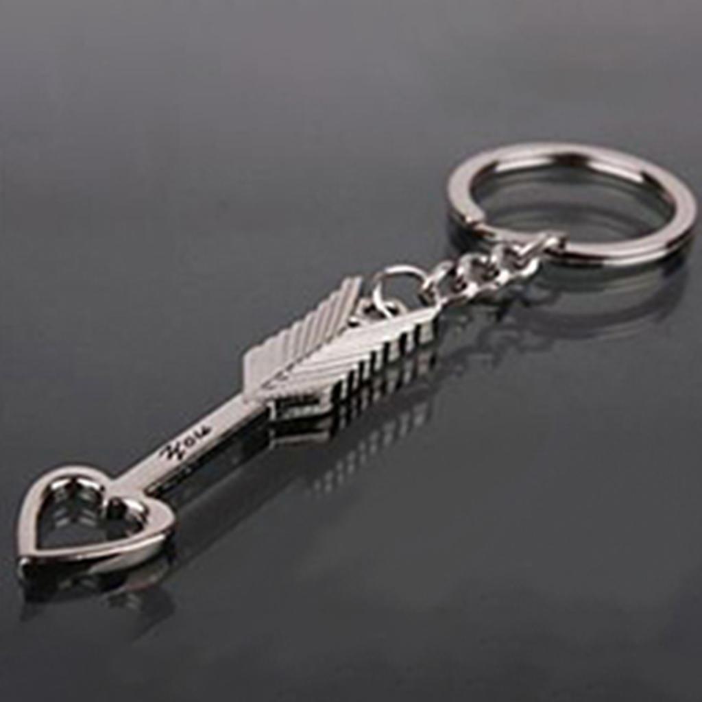 2st Par Present Mode Love Heart Arrow Pendant Nyckelring Nyckelring