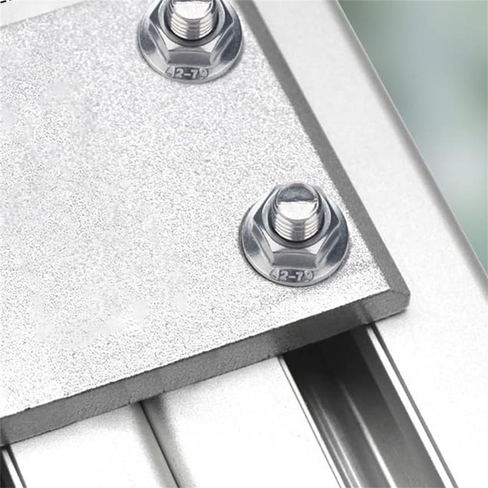 20Pcs A2-70 Stainless Steel M8x20 T Slot Hammer Head Bolts With Flange Nuts, Heavy Duty T Stud Sliding Screws For Aluminum Profile Solar PV Mounting