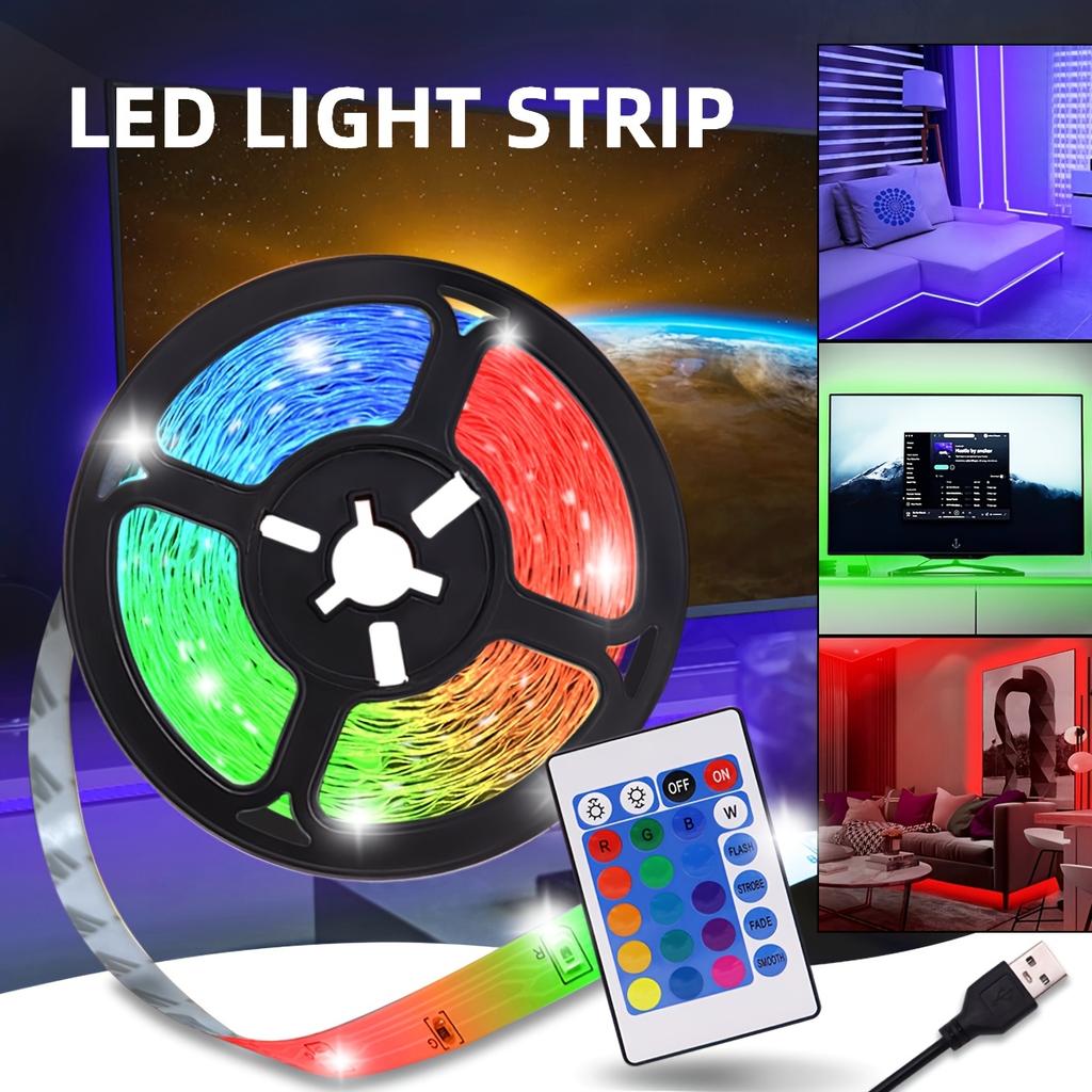RGB 2835 LED Strip Lights USB 5V Remote Control Flexible Ribbon Led Lamp Tape 30Leds/M Dimmable For Home Room Party decoration