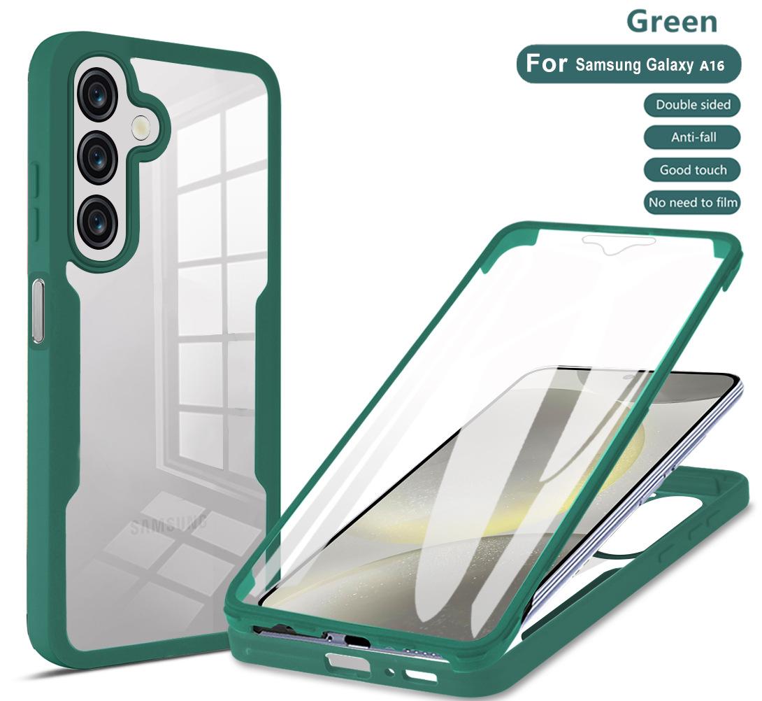 

Чехол с полной защитой 360 для Samsung Galaxy A16 со встроенной защитой экрана for Samsung Galaxy A16 зелёный