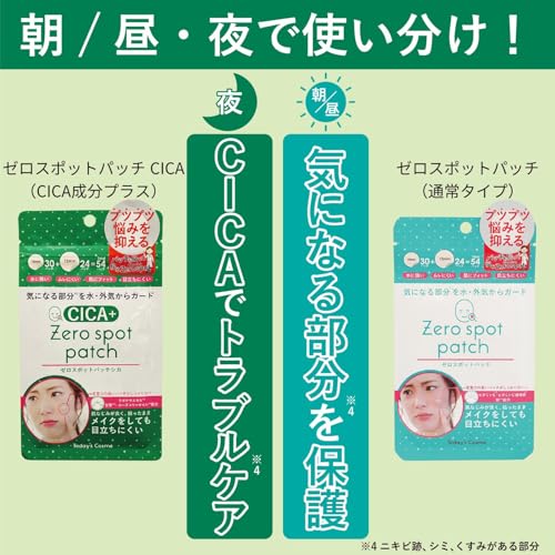 Today's Cosme ZEROSPOT 2-pack set: BIG PATCH & CICA PATCH (54 CICA patches + 6 BIG patches)