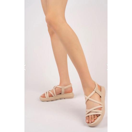 

Ten Kadın Sandalet Çapraz Lastikli Yaz Sezonu Trend Moda 36