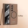 Magnetic Matte PC Hinge Protection Full Body Hard Pen Slot Case & Pen for Samsung Galaxy Z Fold8 Ultra 7 6 5 With Tempered Glass