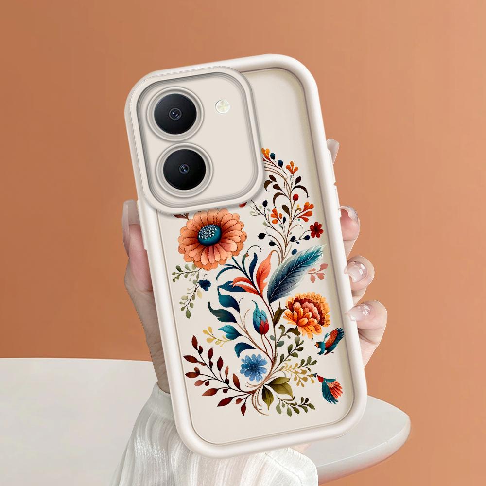 Weiche Silikon-Quadratleitern-Cartoon-Muster Vollständiger Kameraschutz Stoßfeste Hülle für iPhone Infinix Tecno Vivo