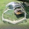 Transparent Spherical Outdoor Tent: Starry Sky Bubble House, Windproof & Warm Sunroom for Dining or Camping, Mongolian Yurt Design.
