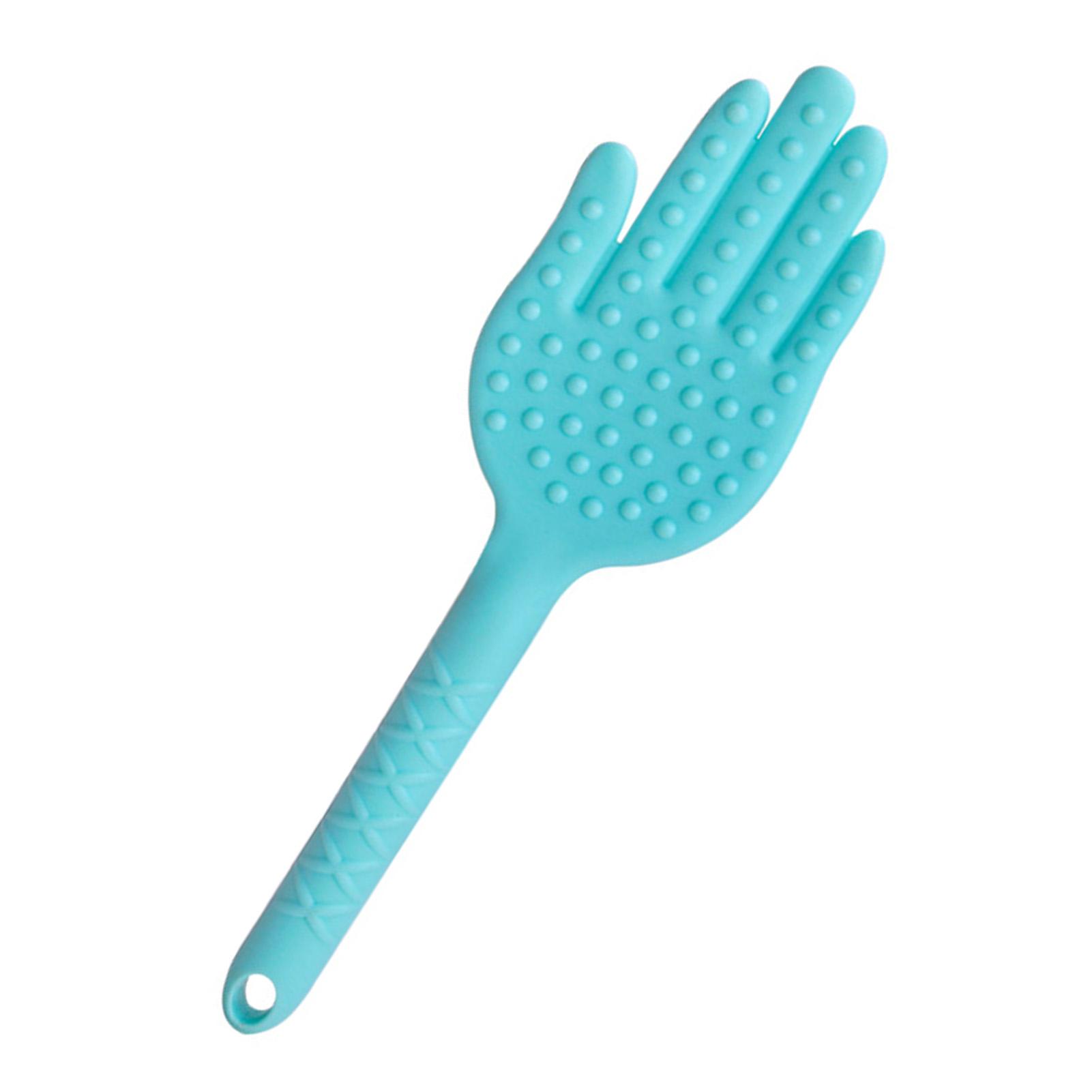 

Массажный молоток похлопывающий эргономичный похлопывающий в форме ладони инструмент для массажа триггерных точек тела для плеча шеи ноги синий